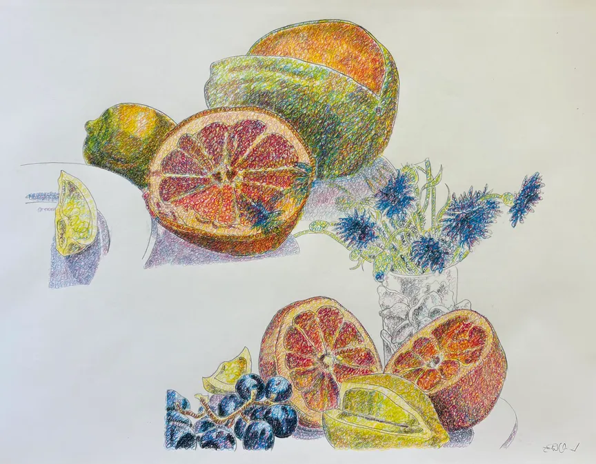 Grapefruit and Cornflowers